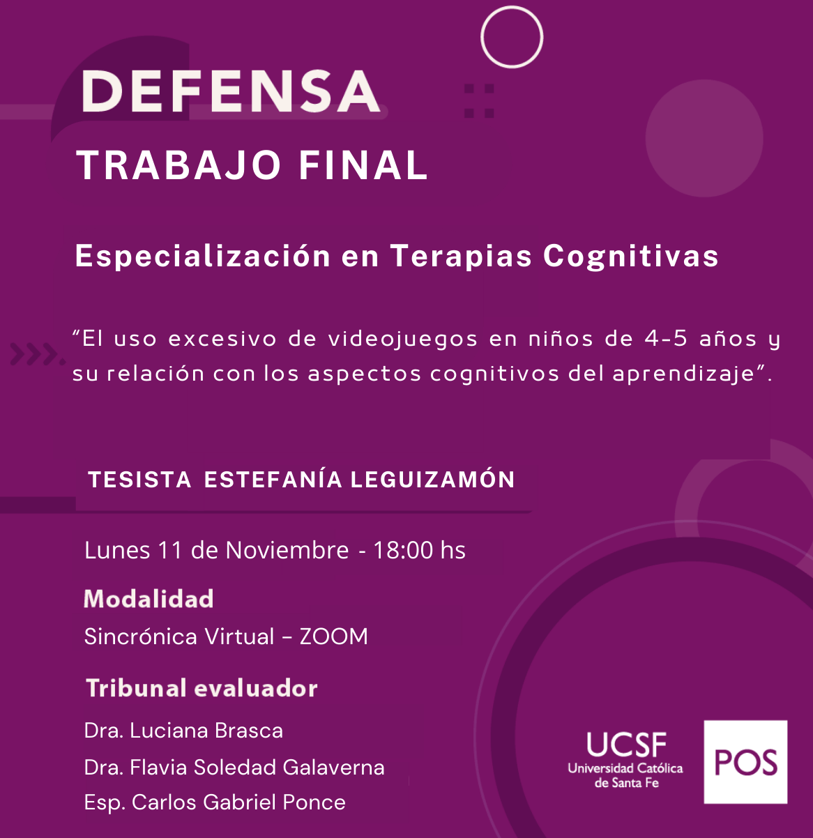 Defensa de Trabajo Final